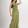 Sage Green Handwoven Cotton Jamdani handloom Saree