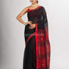 Black Handwoven Cotton Jamdani handloom Saree