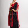 Black Handwoven Cotton Jamdani handloom Saree