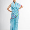 Sky Handwoven Cotton Jamdani handloom Saree