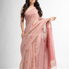 Crystal pink resham cotton kota check all over Buti jacquqrd Pallu handwoven saree