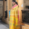 Zinc Yellow Cotton Ghicha Ganga Yamuna Border Jamdani Saree