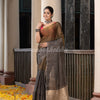 Silver & Gold Tissue Linen Multi Colour Pallu Handwoven Saree