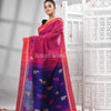 Rani Cotton Blend All Body Motive With Blue Pallu Handloom Saree