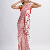 Red cotton dolls Printed Saree