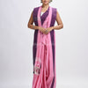Pink cotton solid body handloom saree