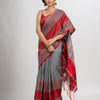 Grey begampuri organic cotton saree