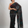 Black cotton embroidery saree