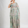 Grey Tinge cotton embroidery saree