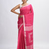 Light pink Traditional Linen Jamdani Saree