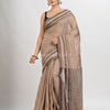 Dark muga linen handloom saree