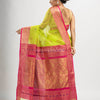 Neon Green art Muslin Jacquard Jamdani Saree