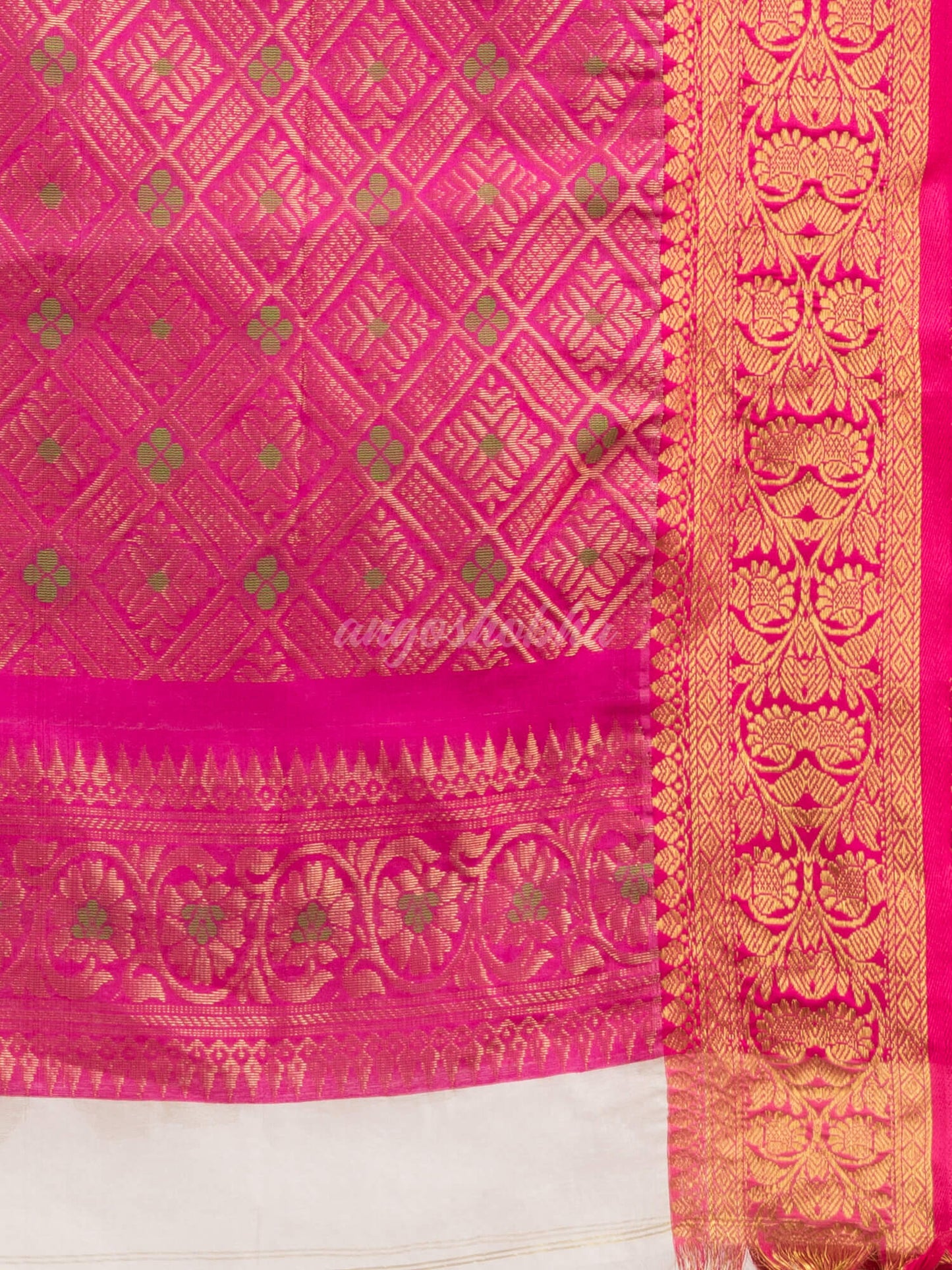 White art silk Muslin Jacquard Jamdani Saree
