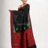 Black cotton all body buti with kalka pallu and jacquard broder handloom saree