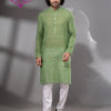Olive Green Cotton Men's Punjabi