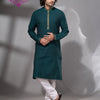 Bottle Green Cotton Men's Punjabi
