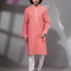 Peach Cotton Men's Punjabi