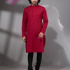 Red Cotton Men's Punjabi