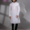White Cotton Men's Punjabi