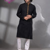 Black Cotton Men's Punjabi