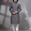 Grey Cotton Men's Punjabi