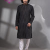 Black Cotton Men's Punjabi