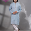 Sky Blue Cotton Men's Punjabi