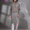 Grey Cotton Men's Punjabi
