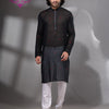 Black Cotton Men's Punjabi