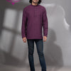 Plum Purple Cotton Men's Kurta