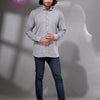 Silver Cotton Men's Shirt