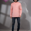 Peach Cotton Men's Kurta