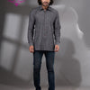 Grey Cotton Men's Shirt