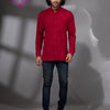Red Cotton Men's Shirt