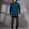 Indigo Blue Cotton Men's Shirt