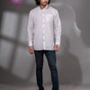 White Cotton Men's Shirt