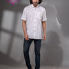 White Cotton Men's Shirt
