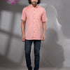 Peach Cotton Men's Shirt