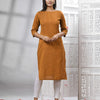 Mustard Cotton Bengal Handwoven Kurti