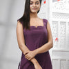 Purple Cotton Bengal Handwoven Kurti