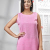 Pink Cotton Bengal Handwoven Kurti