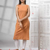 Peach Cotton Bengal Handwoven Kurti