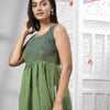 Green Cotton Bengal Handwoven Kurti