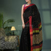 Black Cotton Handloom Saree