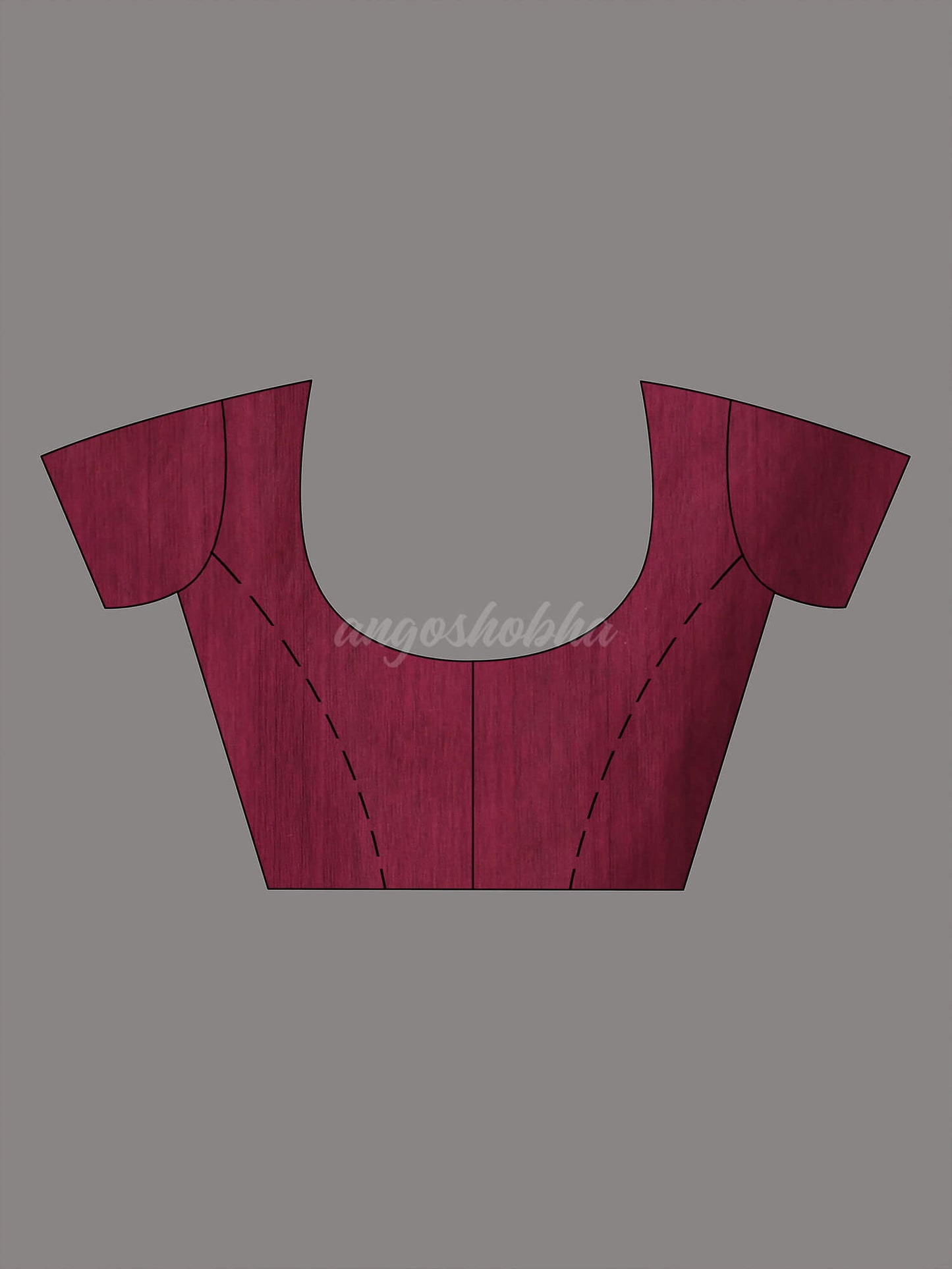 Magenta Cotton Blend Jamdani Saree