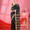 Black Cotton All Body Buti Handloom Saree