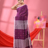 Purple Cotton All Body Love Buti Handloom Saree
