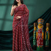 Maroon Cotton Handloom Saree
