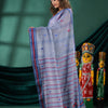 Grey Cotton Handloom Saree
