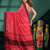 Rose Pink Cotton Handloom Saree